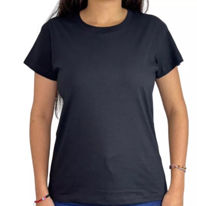 Camiseta baby look feminina 
Penteada fio 30.1 / 100% algodão 
<B> R$ 29,00 </B>